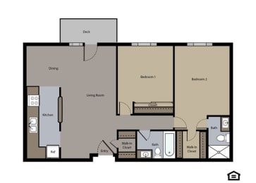 2 beds, 2 baths, 1,094 sqft, $1,414