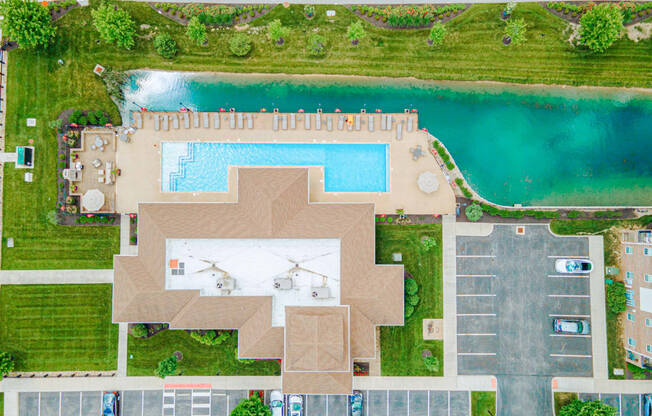 a birds eye view of the resort