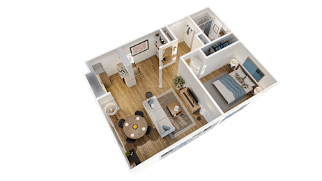 1 bed, 1 bath, 700 sqft, $1,282