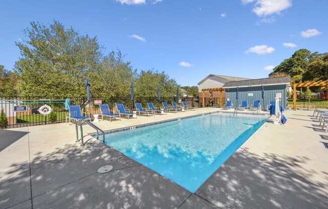 the swimming pool at our apartments