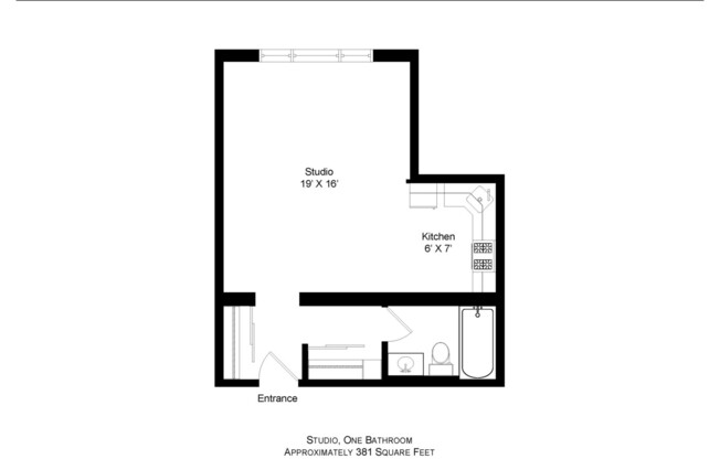 Studio, 1 bath, 400 sqft, $1,195, Unit 306
