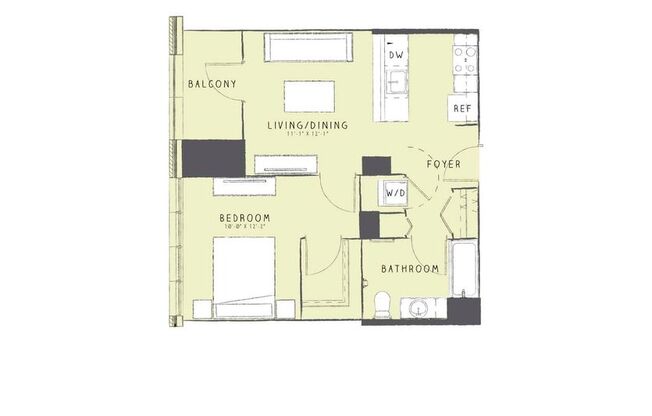 1 bed, 1 bath, 630 sqft, $2,749, Unit 0207