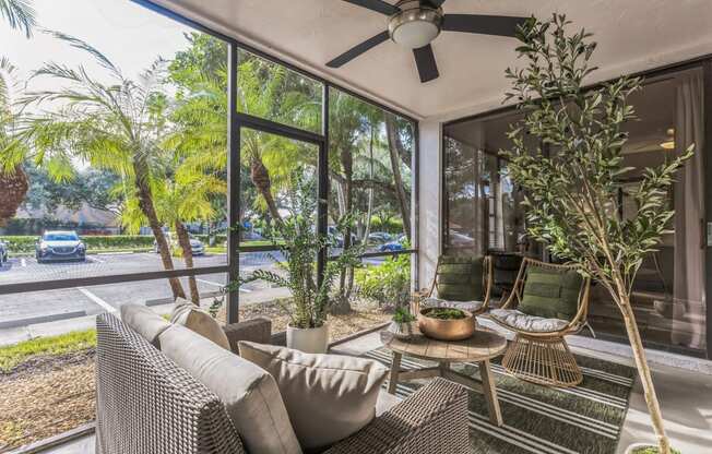 Patio at The Atlantic Preserve, Plantation, FL 33322