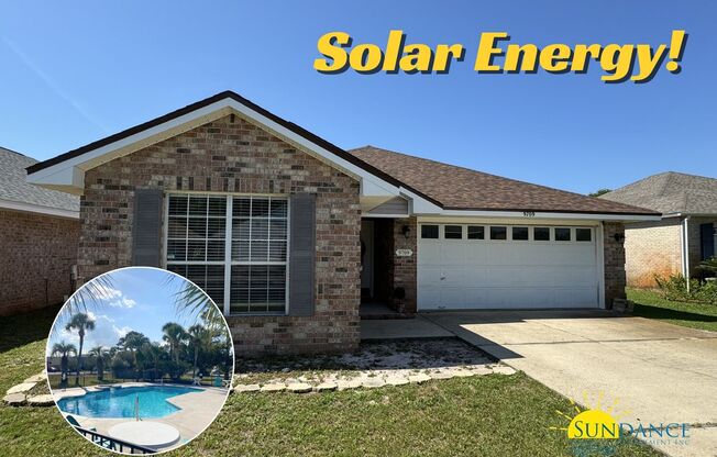 Solar Energy Efficiency in sought after Gated Community of Parker's Landing with a Neighborhood Pool!