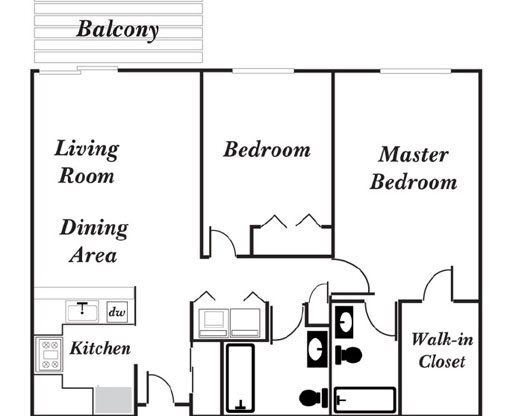 2 beds, 2 baths, 1,100 sqft, $1,795