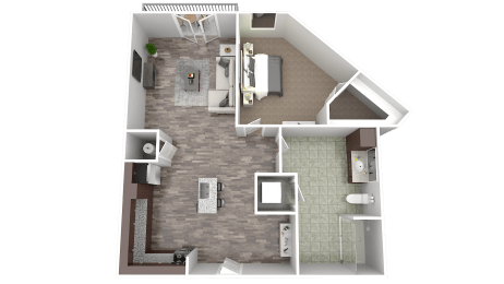 1 bed, 1 bath, 736 sqft, $2,000