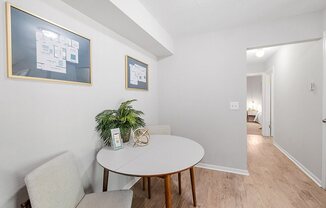 Dining area in Rising Estates Apartments