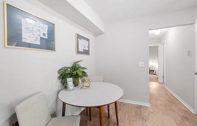 Dining area in Rising Estates Apartments