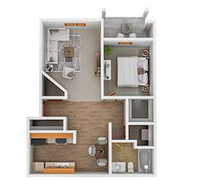 1 bed, 1 bath, 854 sqft, $884