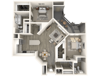 2 beds, 2 baths, 1,323 sqft, $2,455