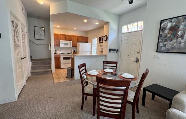 Fully Furnished 4 Bedroom 2 Bathroom Townhome in gated community.