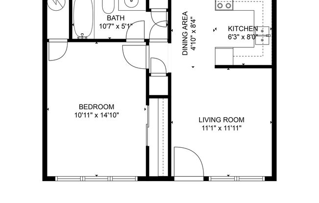 1 bed, 1 bath, 597 sqft, $1,039, Unit 1617K