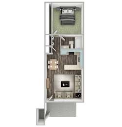 1 bed, 1 bath, 675 sqft, $1,004