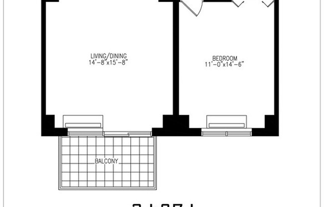 1 bed, 1 bath, $4,250, Unit 11J