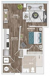 1 bed, 1 bath, 575 sqft, $1,948