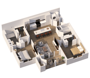 2 beds, 2 baths, 1,024 sqft, $2,205
