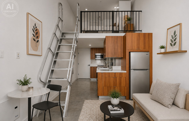 Studio, 1 bath, 342 sqft, $1,745, Unit 33-Bedroom1