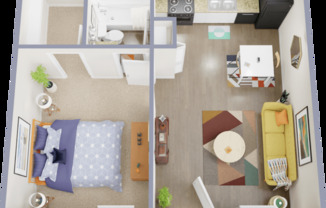 1 bed, 1 bath, 418 sqft, $800