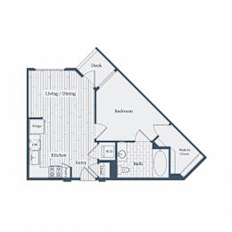 1 bed, 1 bath, 706 sqft, $2,940