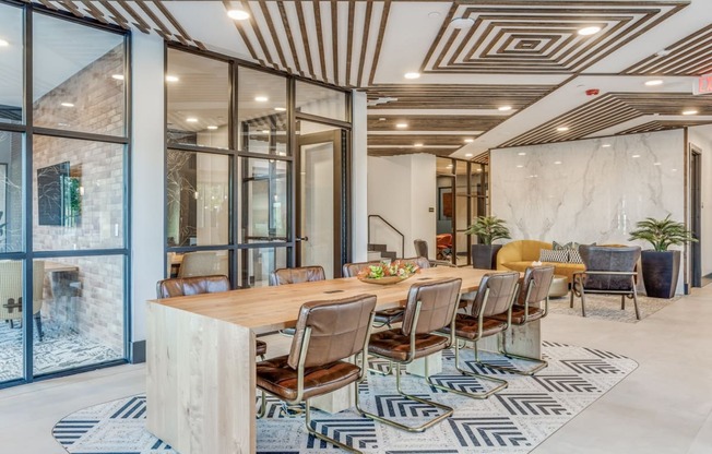 Professional Leasing Office Interior at St. Elmo Apartment in Austin, TX