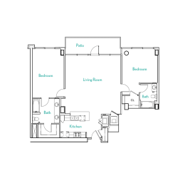 2 beds, 2 baths, 1,317 sqft, $3,721