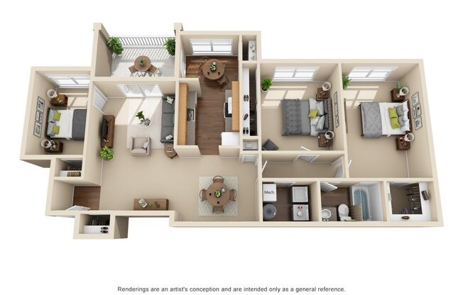 2 beds, 1 bath, 1,027 sqft, $1,199, Unit 525-103