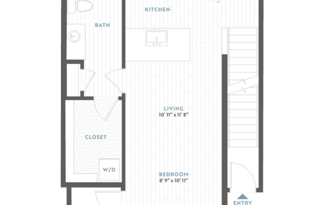 Studio, 1 bath, 642 sqft, $1,045