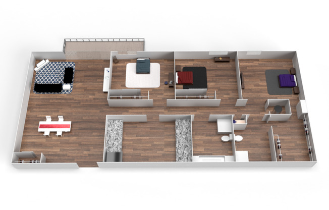 3 beds, 1.5 baths, 1,025 sqft, $1,399