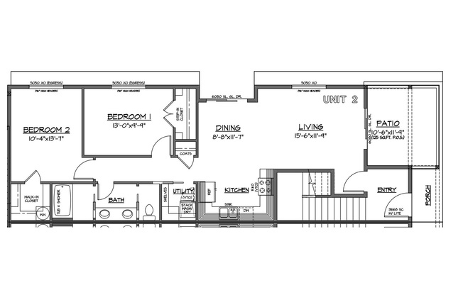 2 beds, 1 bath, 1,046 sqft, $1,595, Unit 959 #2