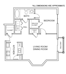 1 bed, 1 bath, 727 sqft, $1,533