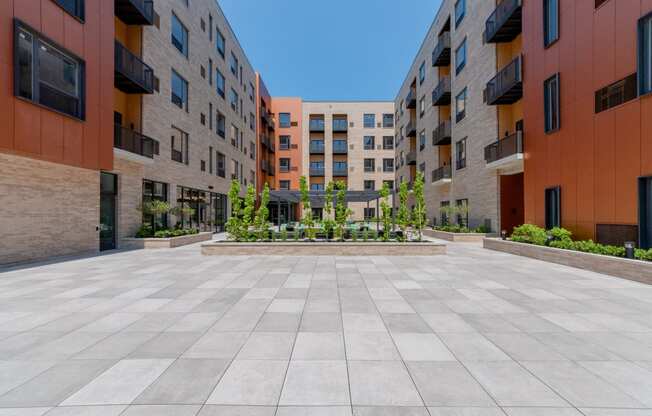 Courtyard at TREO Apartments, Cleveland, 44116
