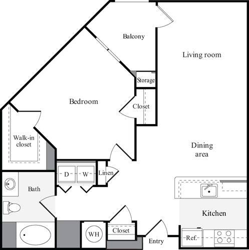 1 bed, 1 bath, 942 sqft, $3,065, Unit 336