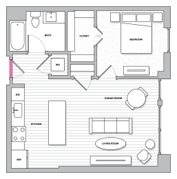 1 bed, 1 bath, 695 sqft, $2,510