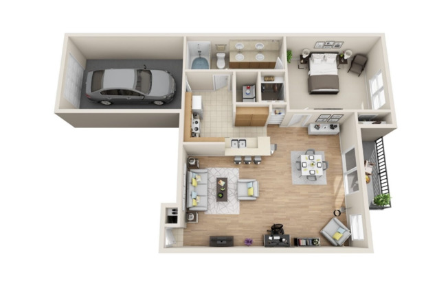 1 bed, 1 bath, 804 sqft, $1,829, Unit 1511