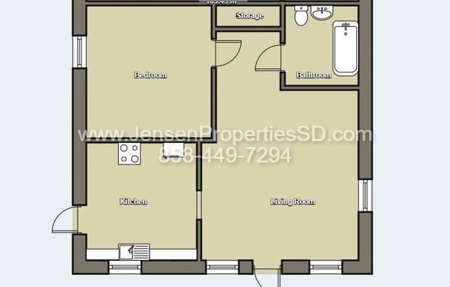 1 bed, 1 bath, 481 sqft, $2,045, Unit 4439