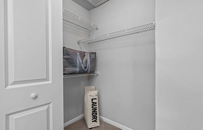 Walk-In Closet With Built-In Shelving