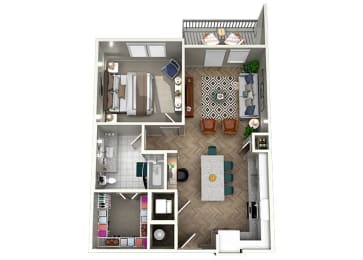 1 bed, 1 bath, 778 sqft, $2,088