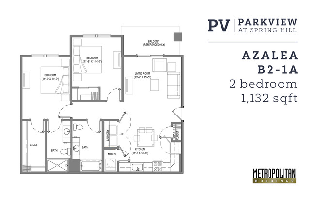 2 beds, 2 baths, 1,132 sqft, $1,699, Unit 7003FD ADA