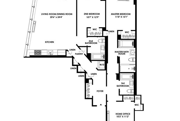 2 beds, 2 baths, $10,000, Unit PHC