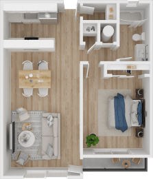 1 bed, 1 bath, 640 sqft, $2,225