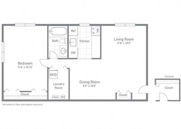 1 bed, 1 bath, 745 sqft, $1,975