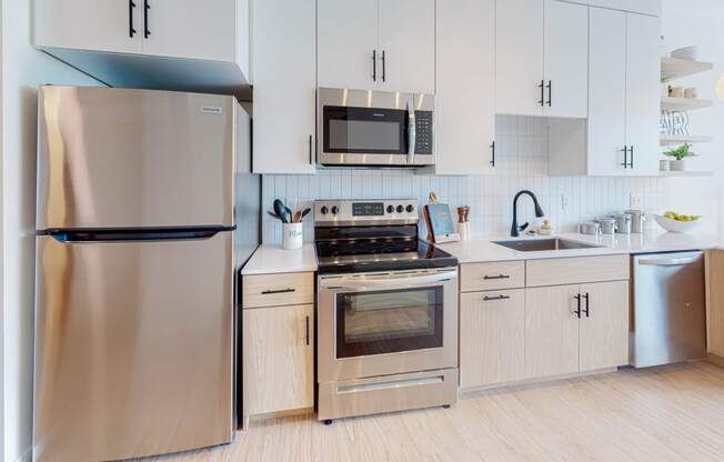 Kitchen appliances at CityLine Apartments, Minneapolis, MN