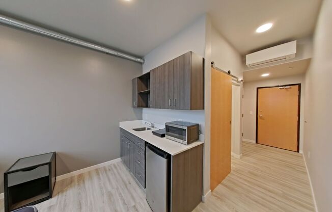 Studio, 1 bath, 261 sqft, $875, Unit 404