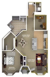 1 bed, 1 bath, 1,022 sqft, $1,982