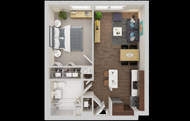 1 bed, 1 bath, 530 sqft, $1,224, Unit 1304