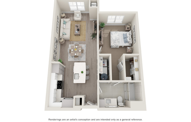 1 bed, 1 bath, 781 sqft, $2,095