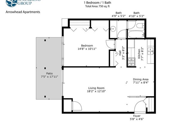 1 bed, 1 bath, 750 sqft, $1,170, Unit 3136MD-105
