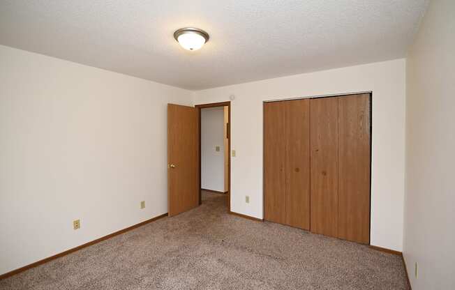 An Empty Bedroom at Covington Place Apartments, Minnesota