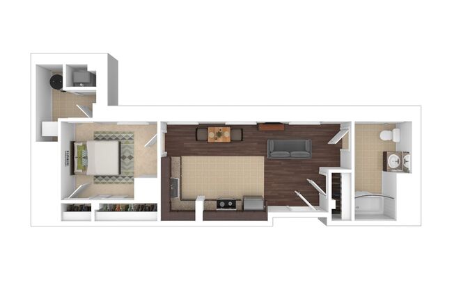 1 bed, 1 bath, 532 sqft, $2,200, Unit H-811