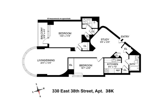 2 beds, 2 baths, 1,134 sqft, $7,900, Unit 38K
